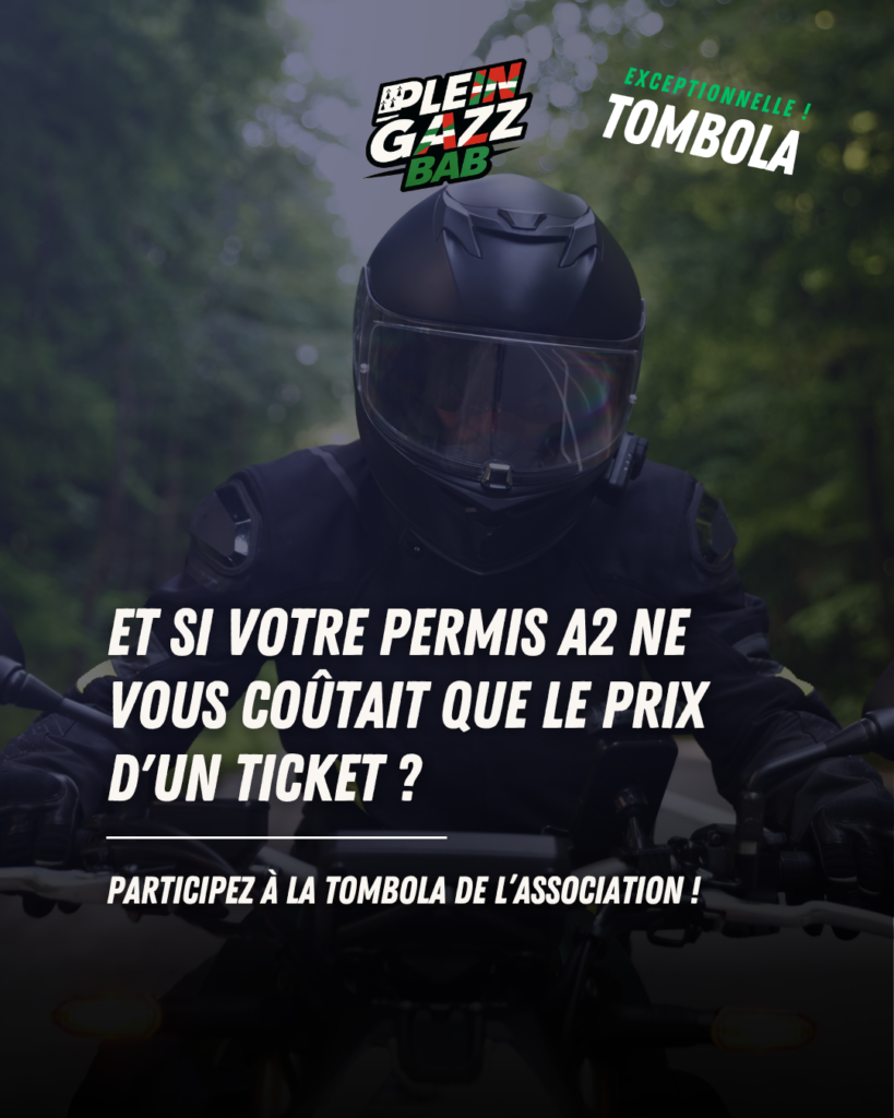 Tombola solidaire Plein Gazz Bab : gagnez une moto et soutenez le handisport